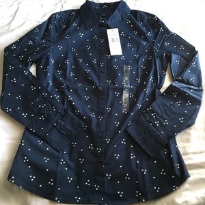 Tommy Hilfiger navy button down shirt